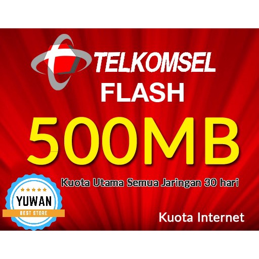 Kuota Telkomsel Flash 500 Mb