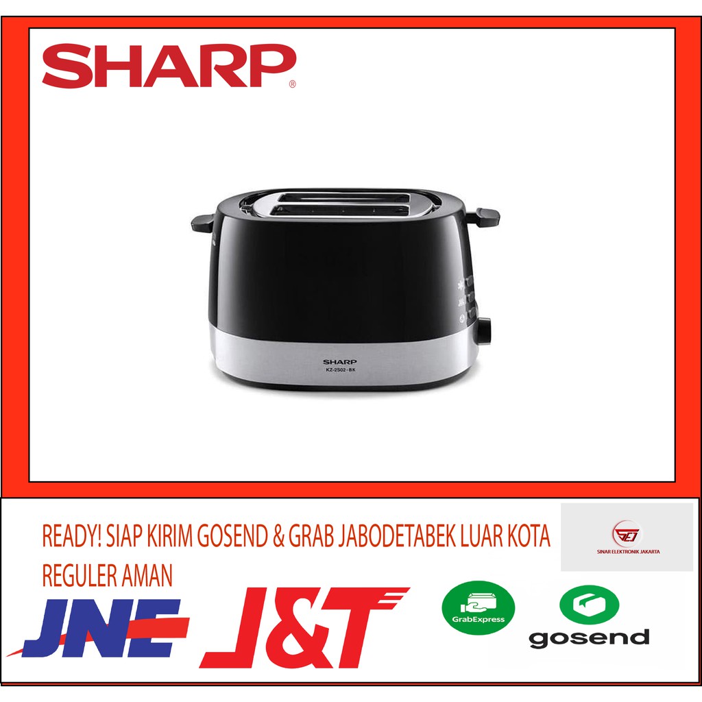 Sharp KZ-2S02 BK Toaster Pemanggang Roti Elektrik . Baru&amp;Bergaransi