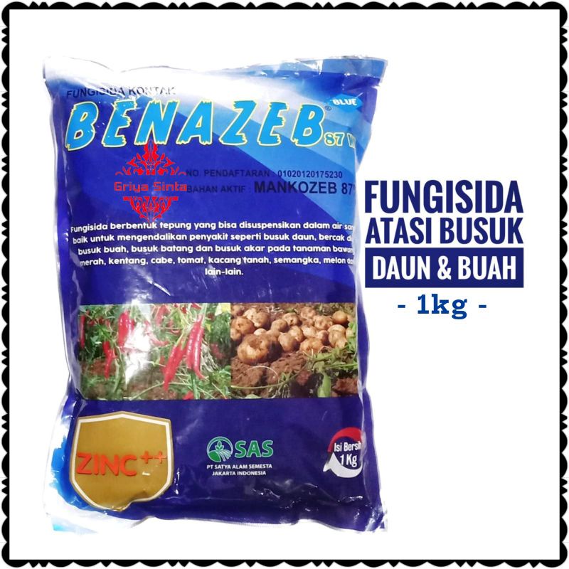 Benazeb Biru Mankozeb 1kg Fungisida kontak