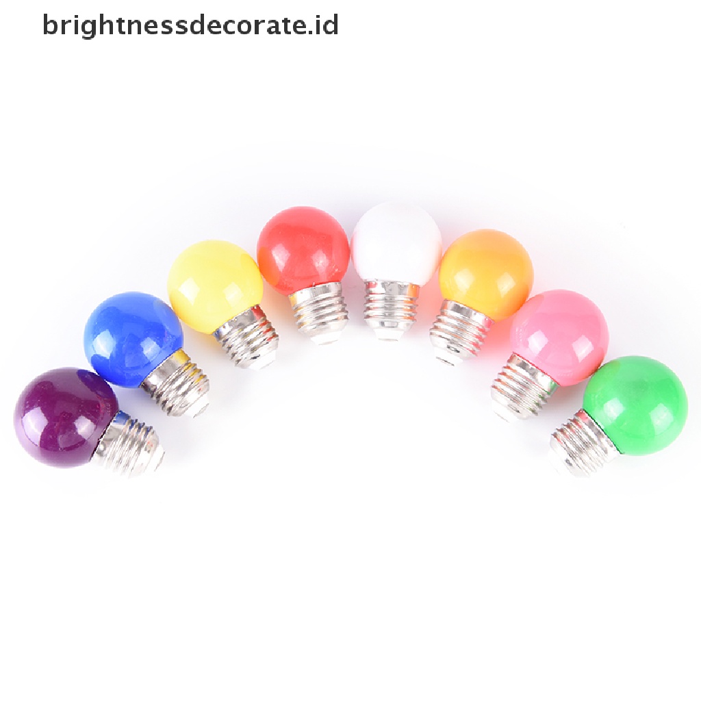 Lampu Led 2w E27 Bentuk Bola Golf Warna Biru Merah Hijau Kuning