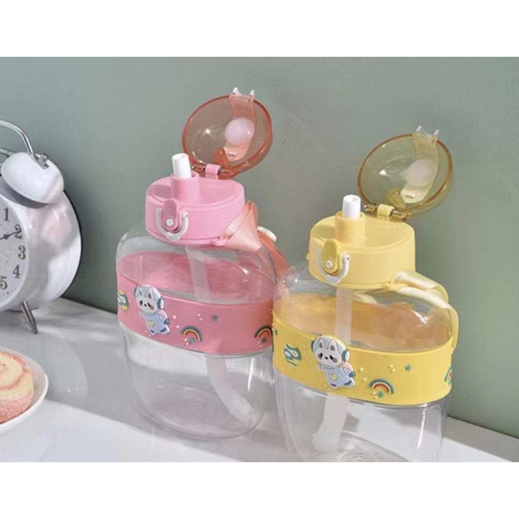 Botol Air Minum Anak Desain Lucu Anti Tumpah Tahan Jatuh BPA Free 900ml