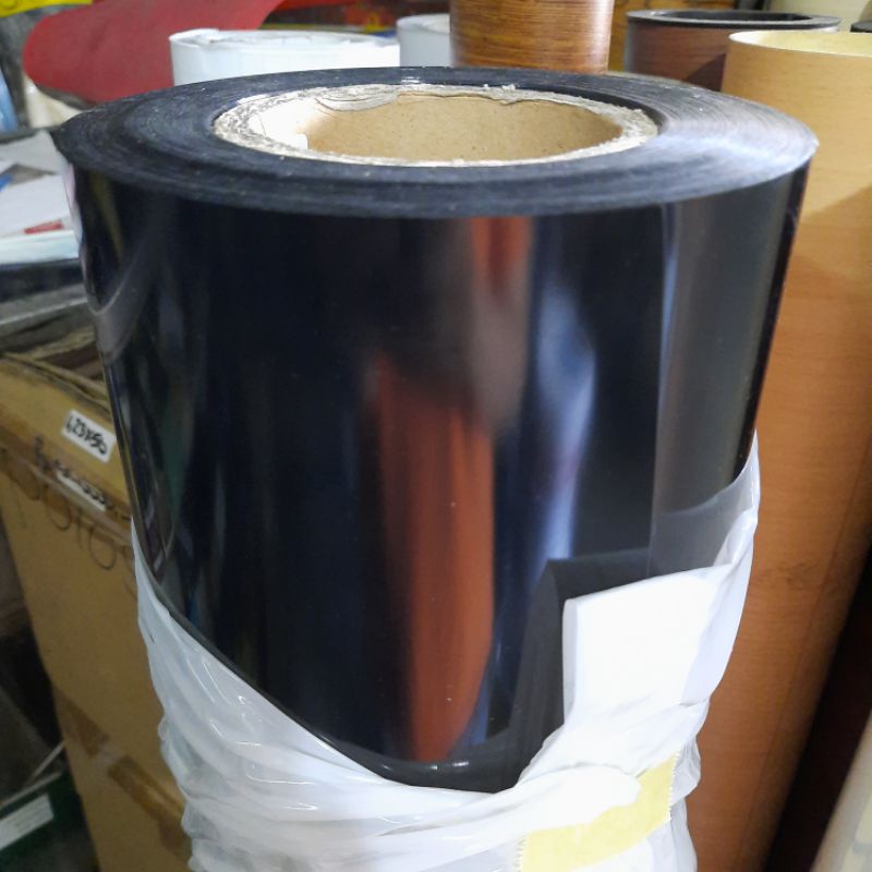 lapisan meja lemari taco sheet deco sheet vicorn sheet tinggi 120cm warna hitam glossy mengkilap