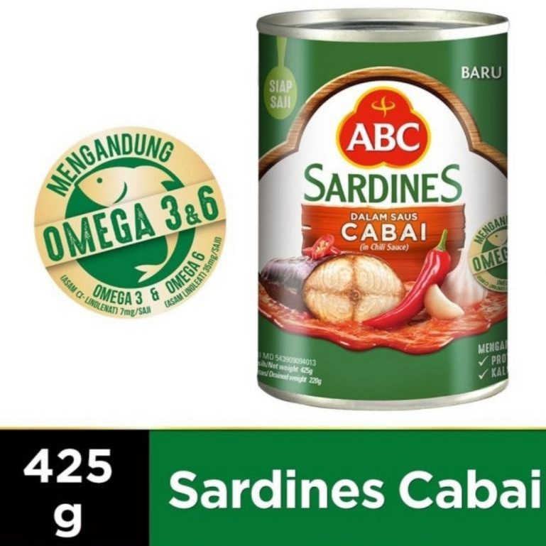 

ABC SARDEN SAUS CABAI 425 GRAM / SARDINES