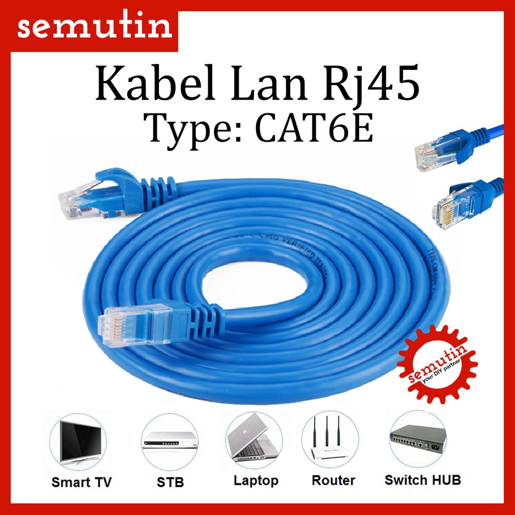 Jual Kabel Lan Rj45 CAT6E / Ethernet Network Cable Indonesia|Shopee ...