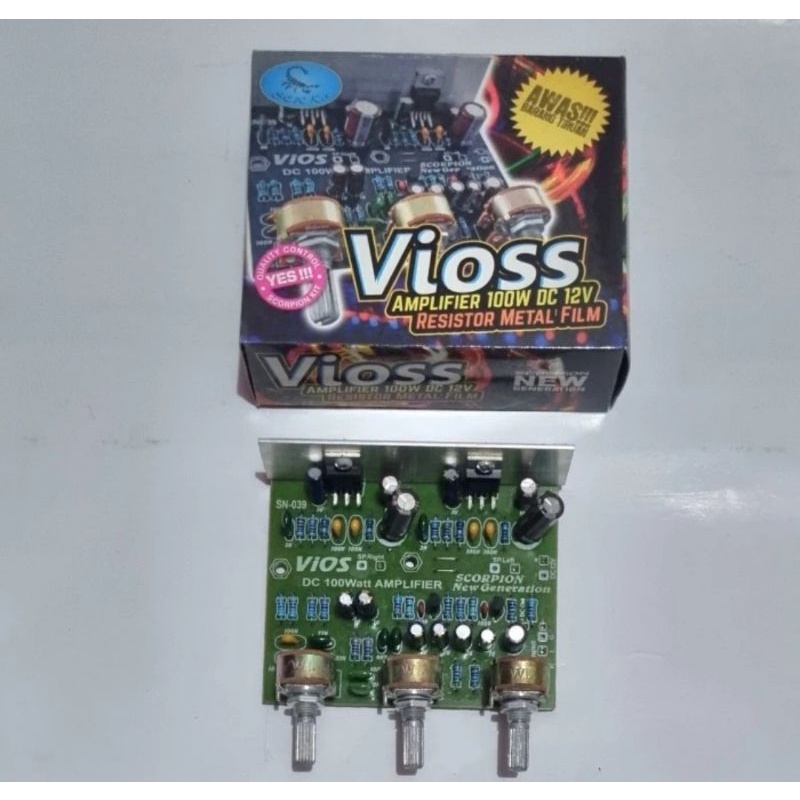 Kit Amplifier Stereo 100W DC 12V Vioss Scorpion SN-039