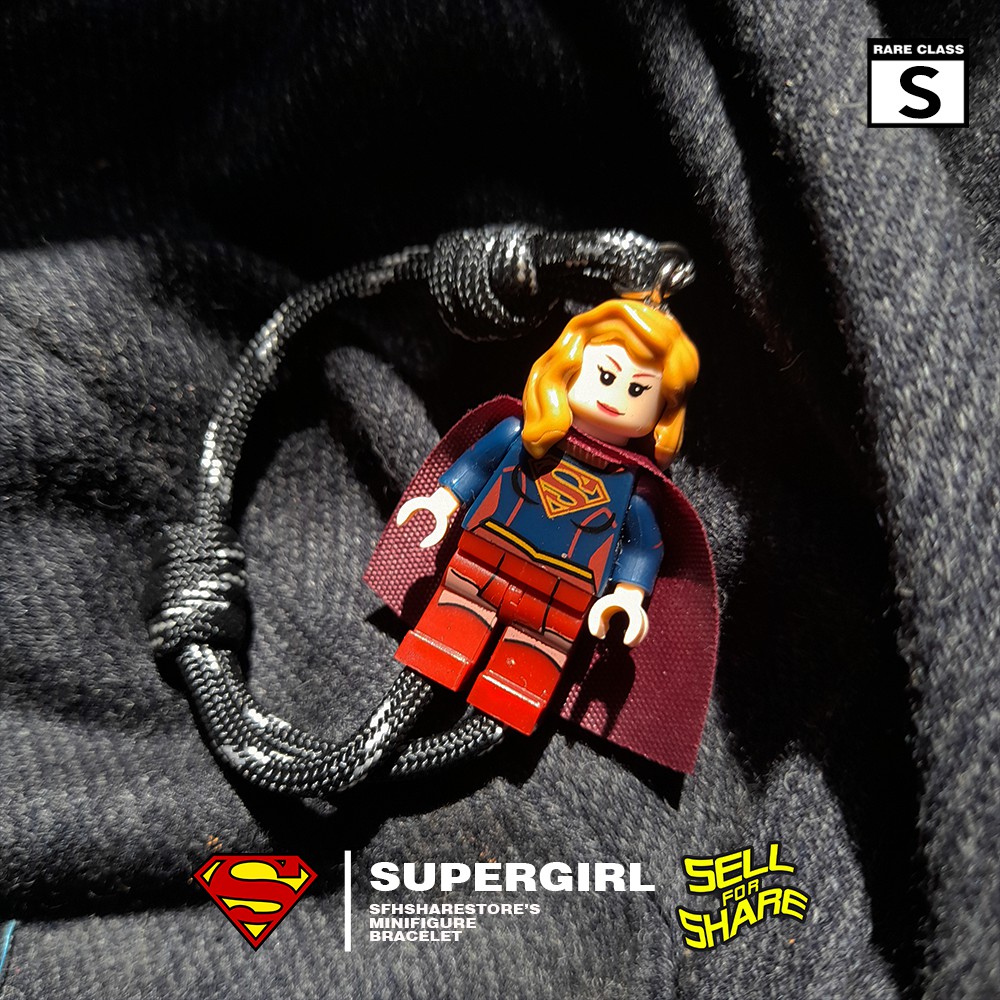 GELANG MINIFIGURE LEGO SUPERGIRL / GELANG SUPERGIRL / GELANG AESTHETIC / GELANG SUPER HERO VIRAL
