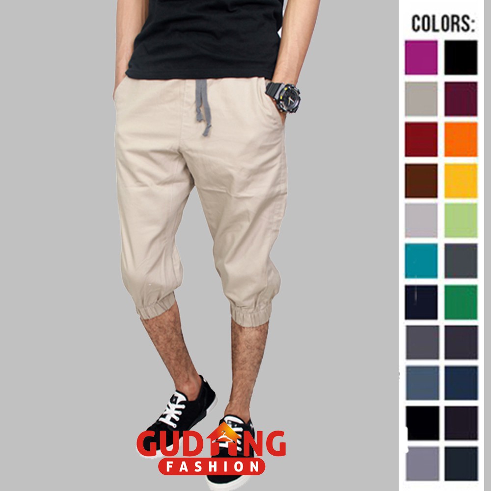 Celana Pendek Jogger Unisex Stretch - Banyak Pilihan Warna CLN (COMB)