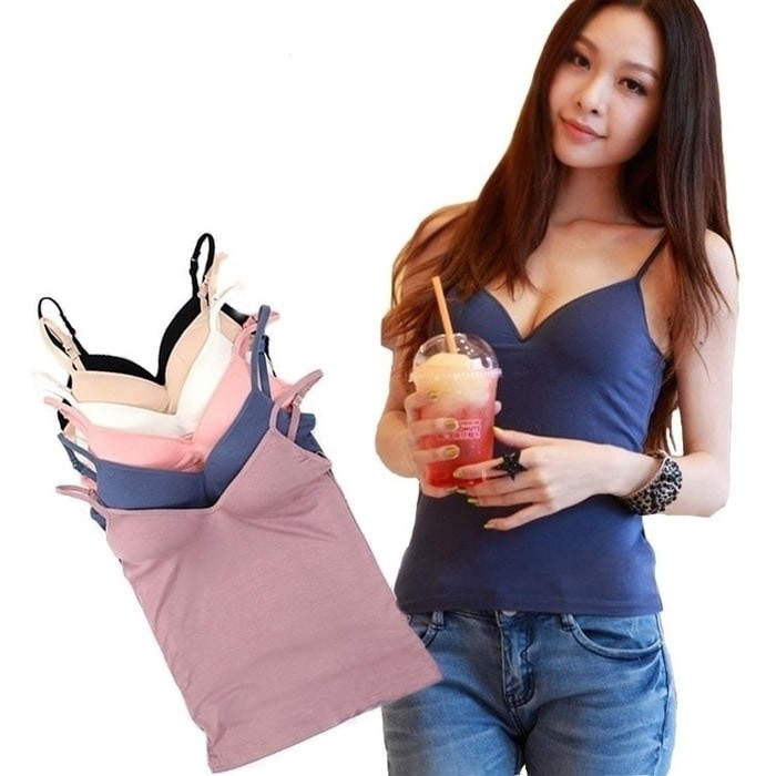 CAMISOLE MODAL Import Soft Elastis with CUP BRA