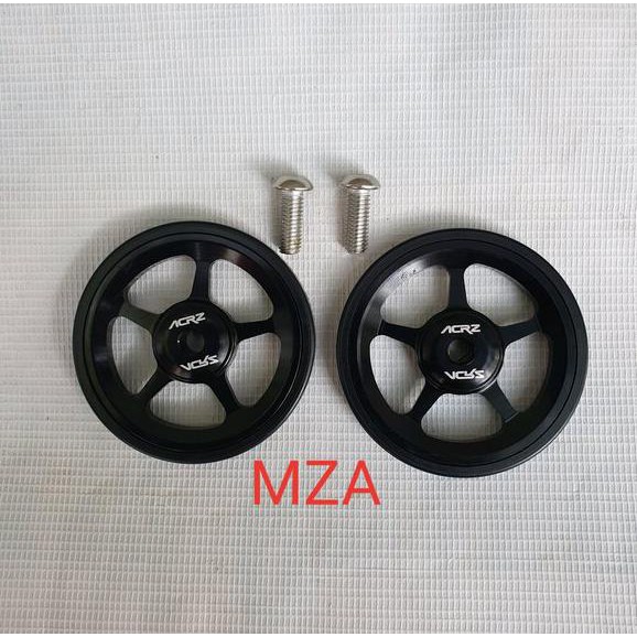 Brompton Easy Wheel - Easy Wheel Brompton Black - Easy Wheel Harga Sepasang 2 Roda