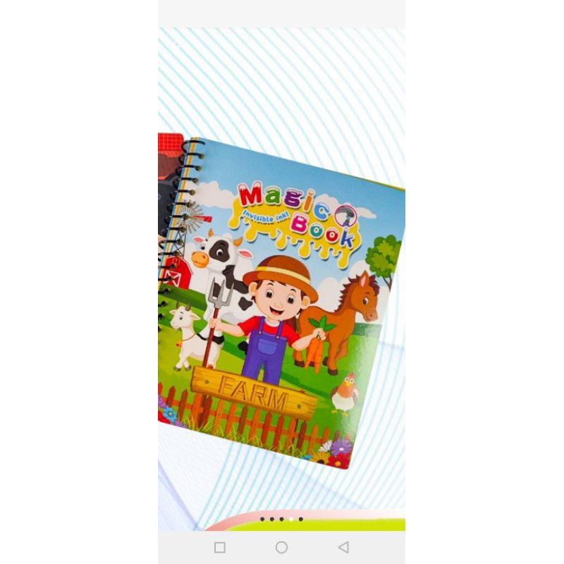 Alat Tulis Magic Water Book Buku Mewarnai Ajaib Magic Pena Water Drawing Colour Book-Peternakan