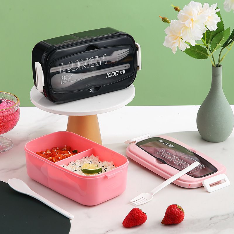 Tempat Makan Transparant BENTO BOX 1000ml / Lunch Box 1000ml BPA FREE