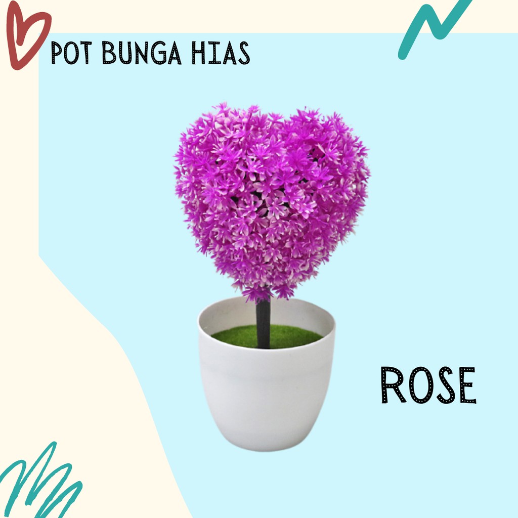 Satu7an PBP29 Tanaman Bunga Plastik Tanaman Hias Pot Bunga Dekorasi Rumah Artificial Flower-2