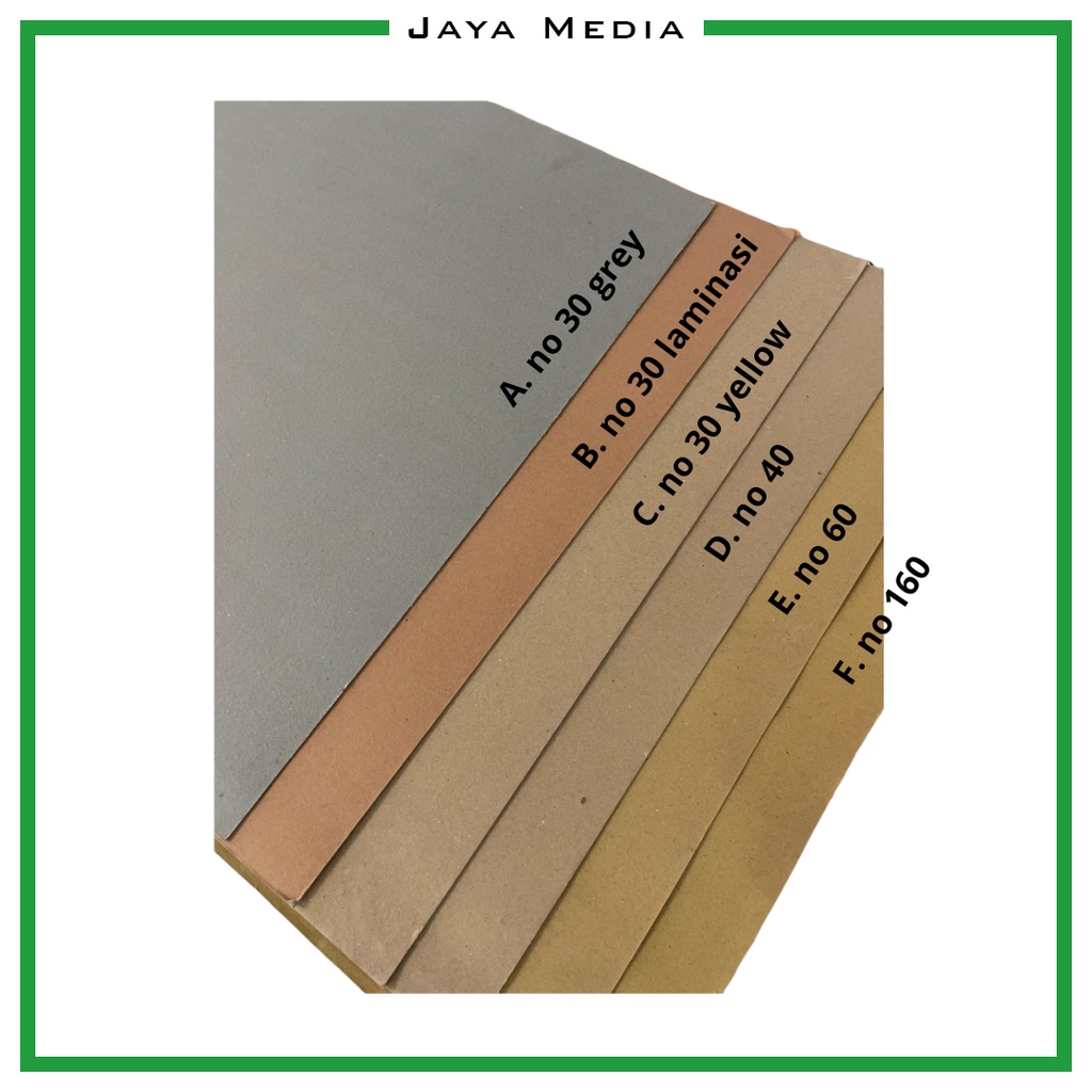 Kertas Karton No 30 Kuning Coklat