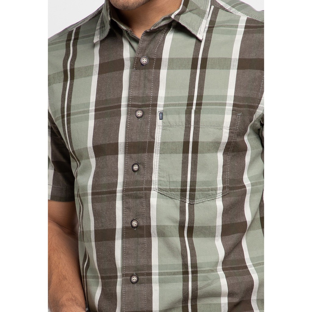 Kemeja Lengan Pendek Asli MGee 3451C Alto 070 Green