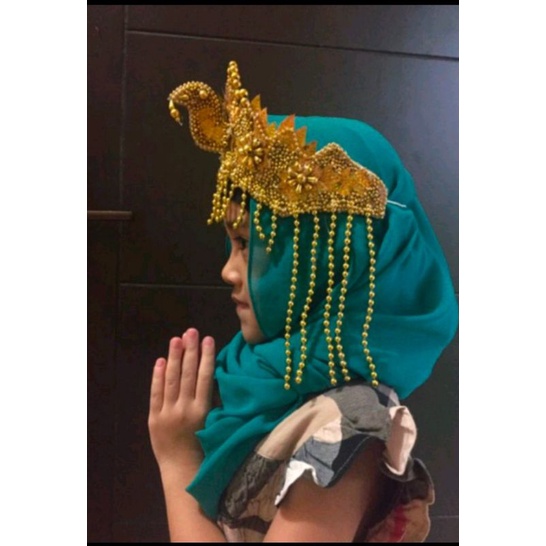 Image of Mahkota Siger Mote Motif Burung Anak & Dewasa #1