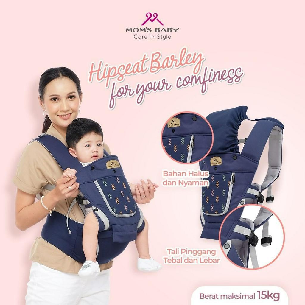 Gendongan Hipseat Airflow + Gendongan 10 in 1 Barley Series -Moms Baby- MBG2034