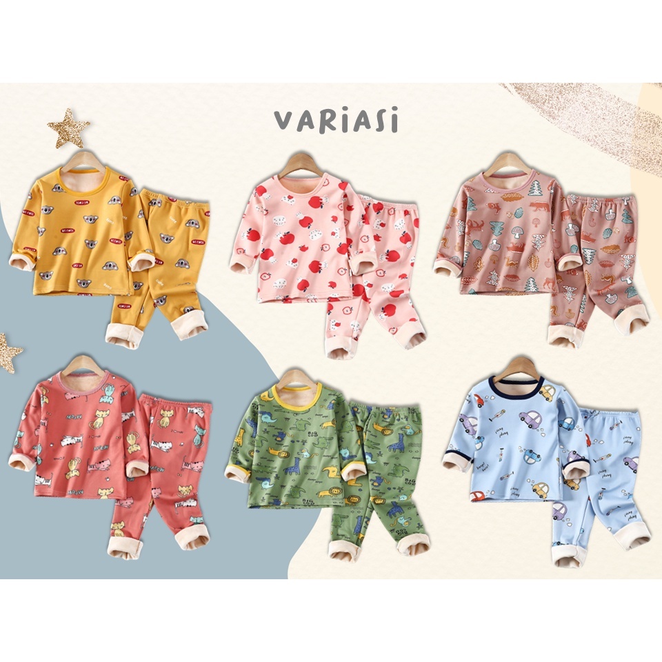 Setelan Tidur Anak 100% Katun Premium Umur 1-10 Tahun / Baju dan Celana Panjang Anak / Piyama Anak 02