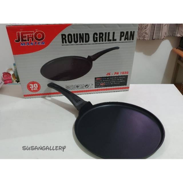 Jeho Master Round Grill Pan 30 cm Alat Panggang Bulat Tipis