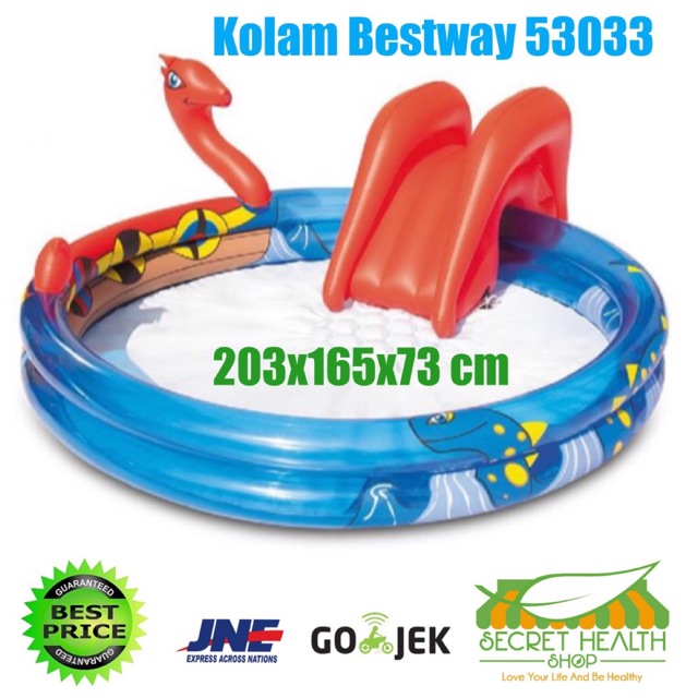 Kolam Renang Karet Bestway 53033 Perosotan Anak Viking Ular Shopee Indonesia