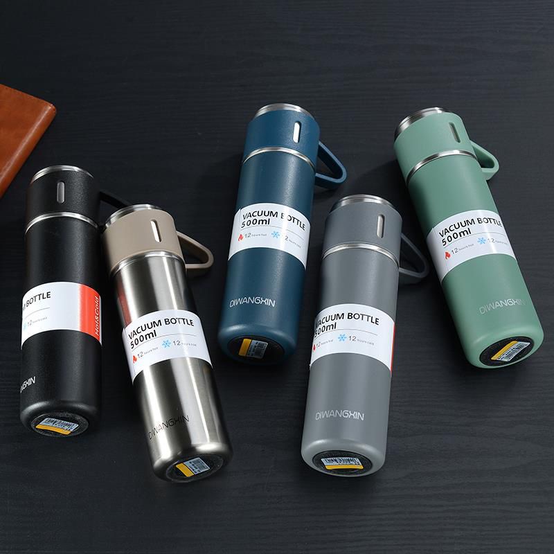 Termos Vacuum Flask Set Botol Minum 500ml Cup Stainless Termos Sultan