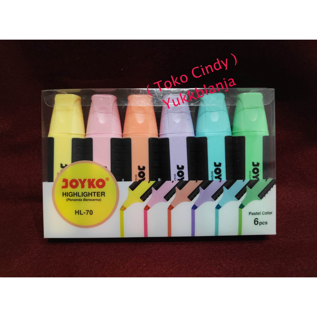 

Highlighter Joyko set 6 warna pastel HL-70