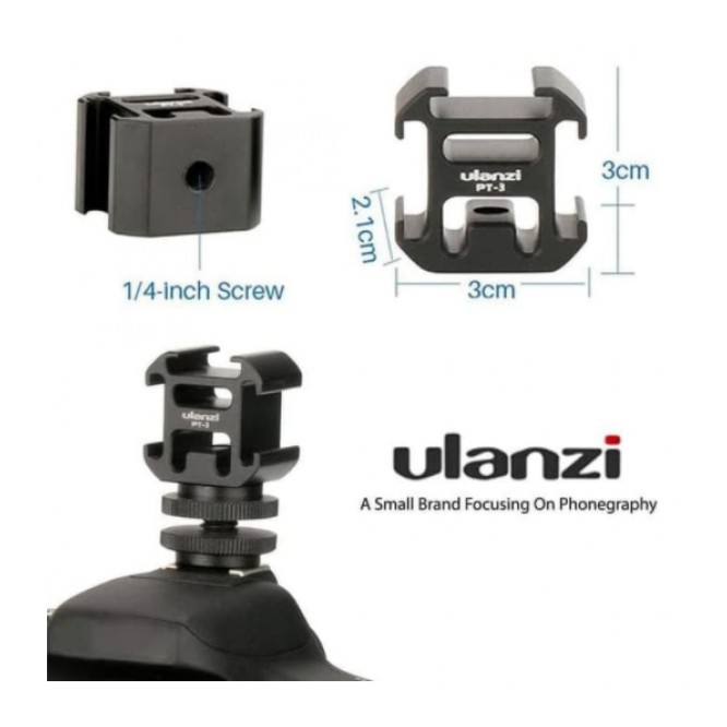 Ulanzi Dual Cold Shoe Mount PT-3S