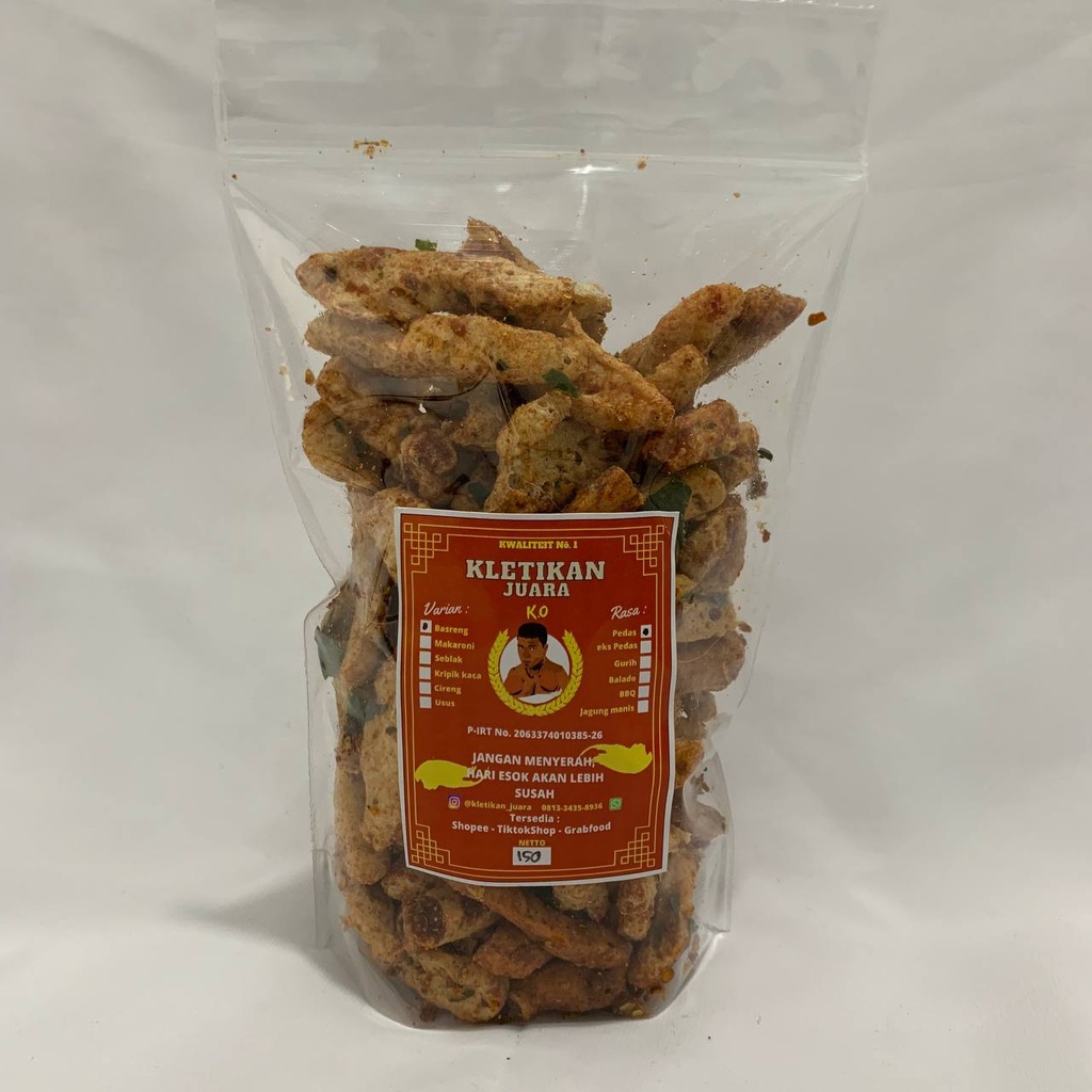 Paling Laris Basreng Stick Pedas Asin Daun Jeruk Basreng Sultan-Pedas Asin