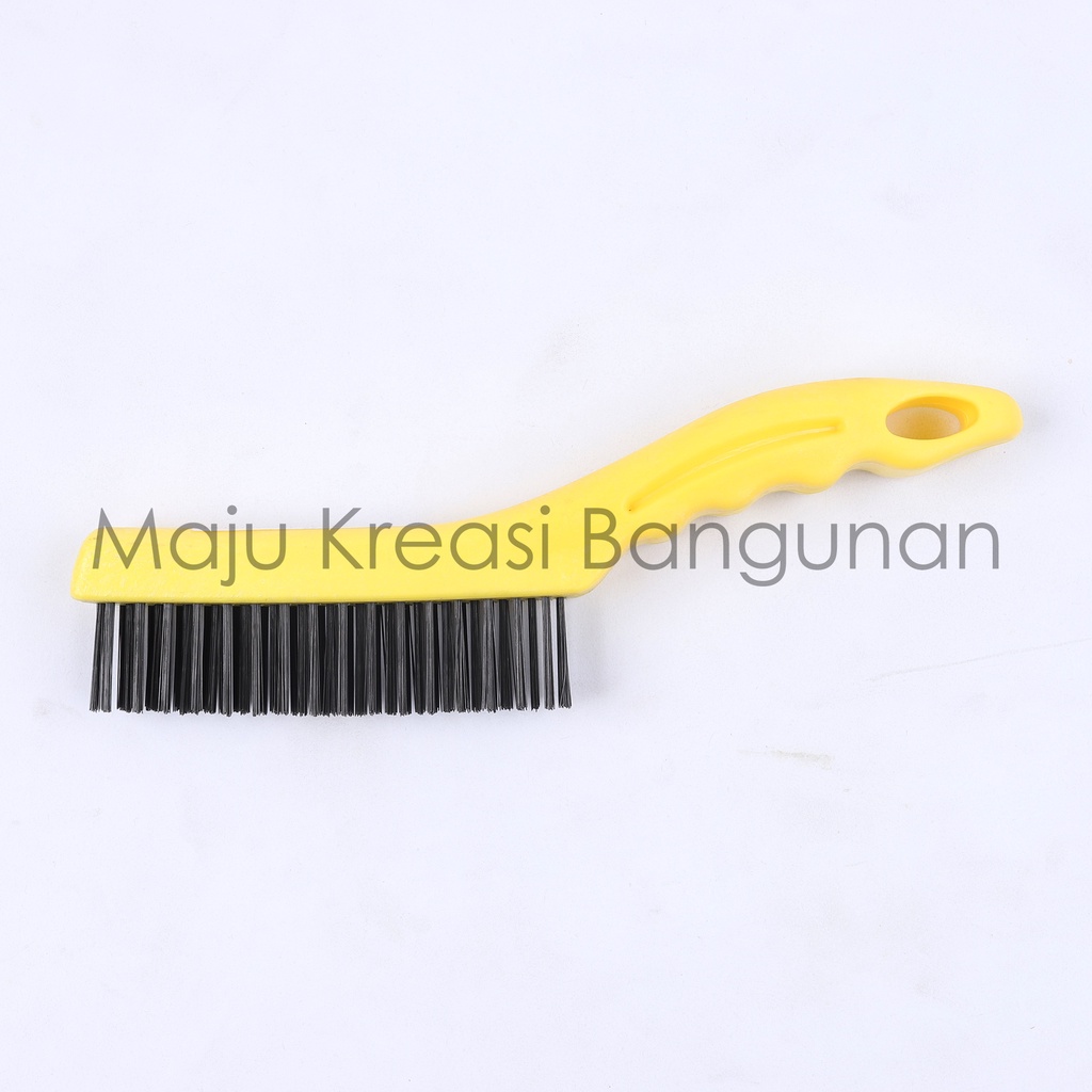 Sikat Kawat Baja Soligen Gagang Fiber Panjang Wire Brush