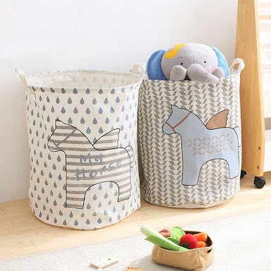 KERANJANG PAKAIAN BERGAMBAR | HAMPER MOTIF LUCU