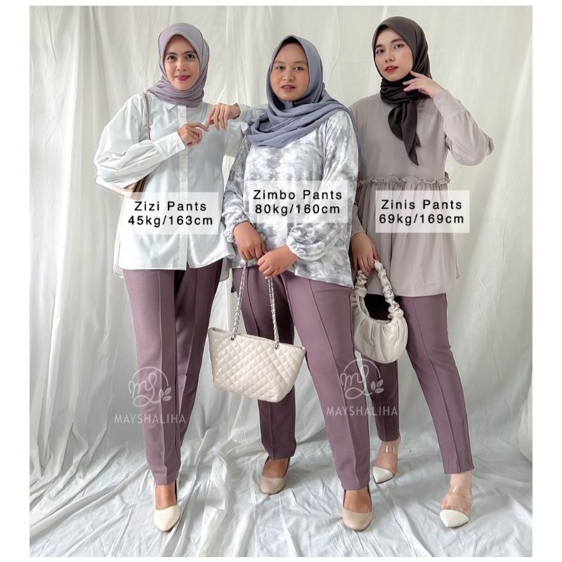 CELANA WANITA PUTIH / BAGGY PANTAS PUTIH