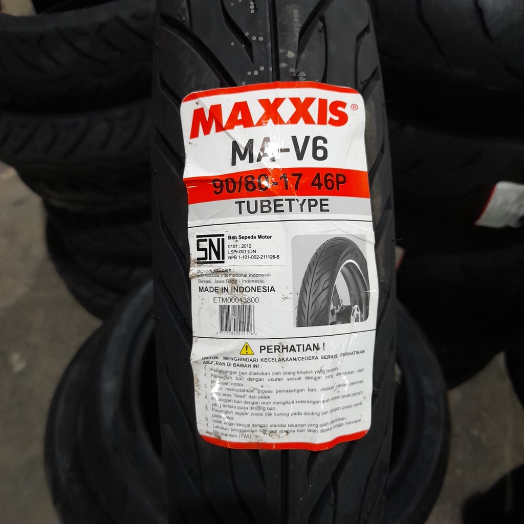 Ban motor bebek Maxxis MA V6 90 80 17 tubetype bukan tubeless