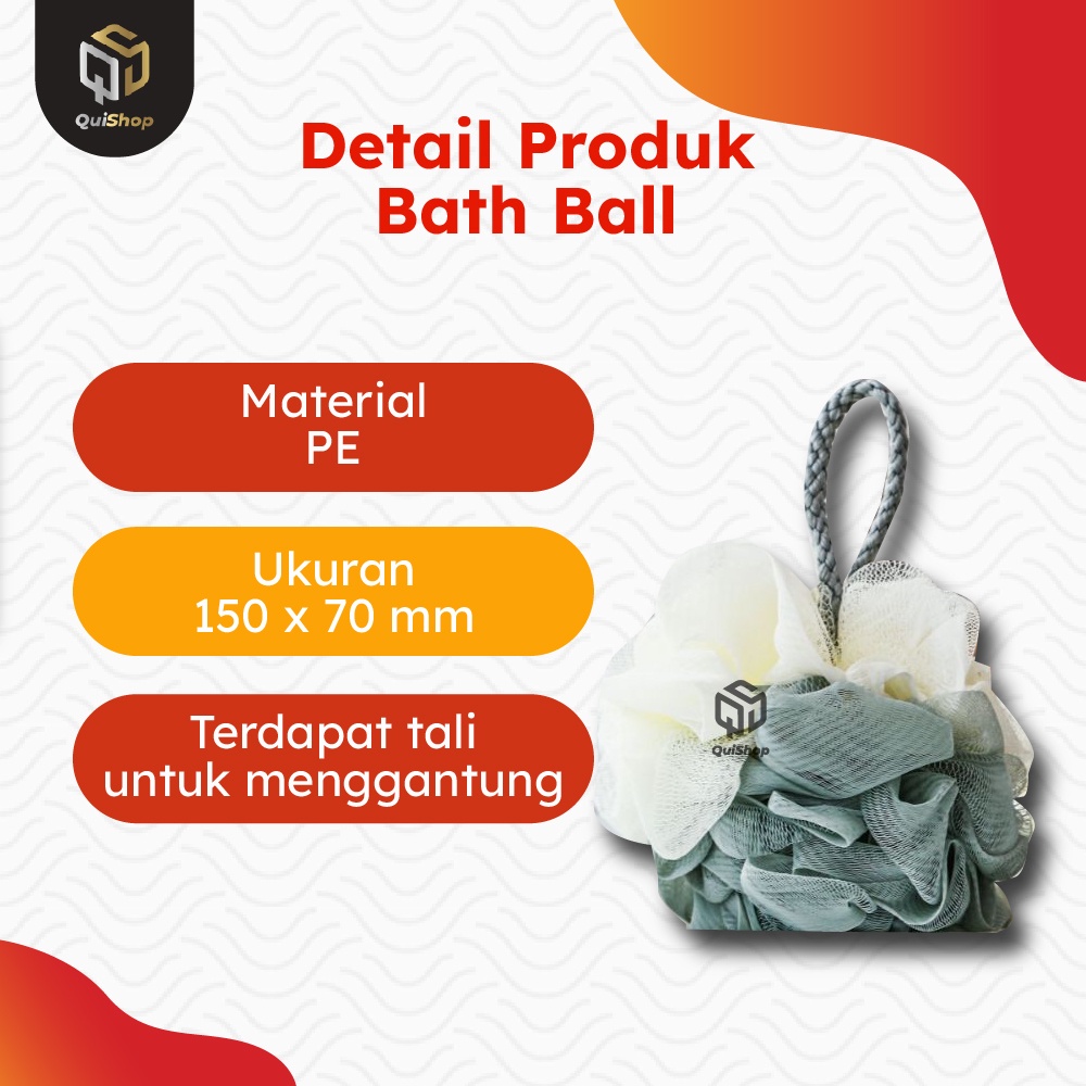 Shower Puff Bath Ball untuk Busa Mandi Lembut Super Soft Peralatan Mandi Termurah Berkualitas Premium