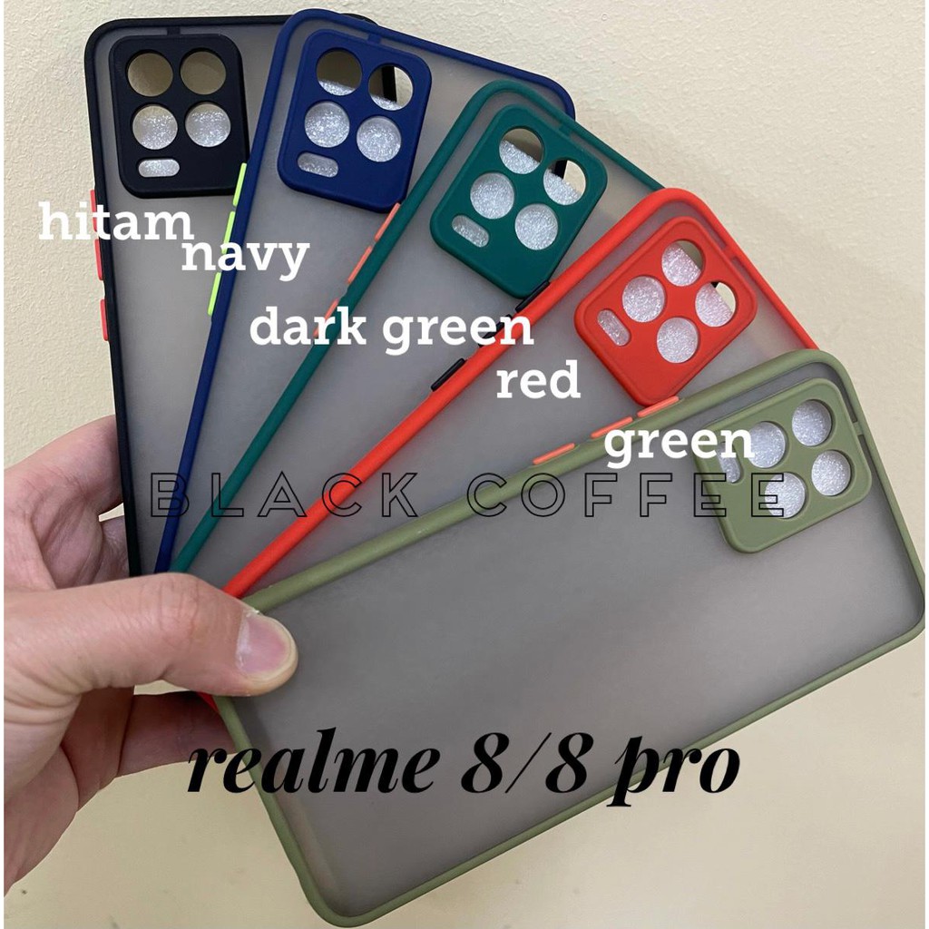 BLACK TRANSPARENT DOFF Case REALME 8 / REALME 8 PRO