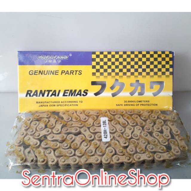 Rantai Rante Emas Gold Tipe 428 H 128 mata Fukukawa