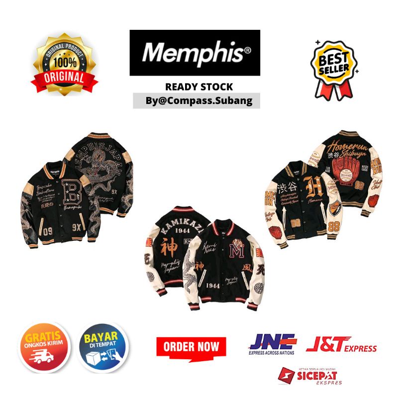 [ORIGINAL] MEMPHISORIGINS JACKET VARSITY YAMAGUCHI / HOMERUN / KAMIKAZE