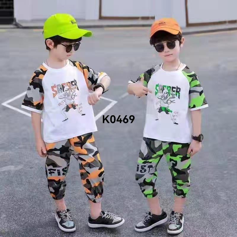Baju anak Setelan import motif army anak laki laki 2-11 T(100-160) /set Armi import joger