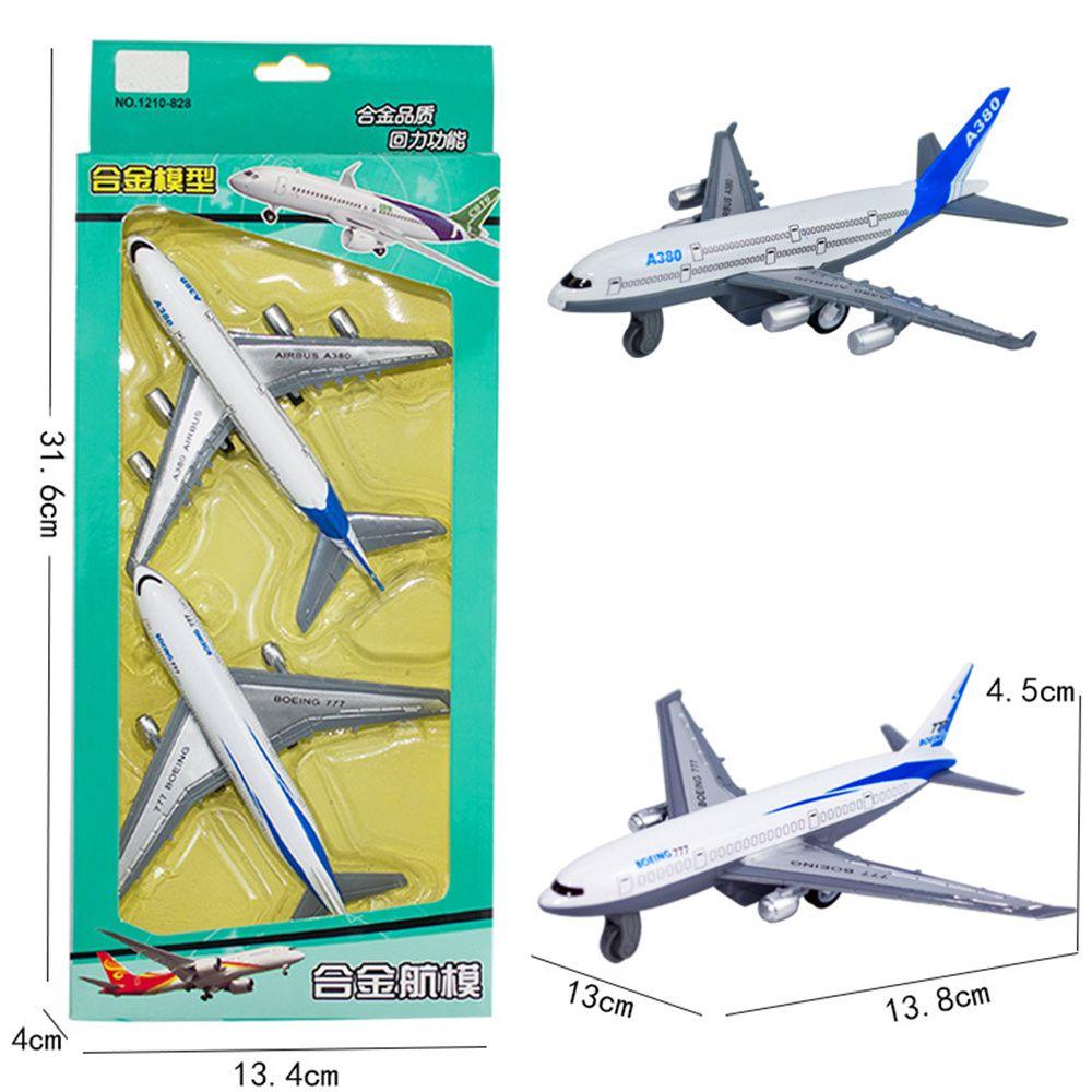 REBUY Rebuy Plane Toys 2 Pcs Hadiah Untuk Lalu Lintas Anak Laki-Laki Mini Hadiah Pesawat Mainan