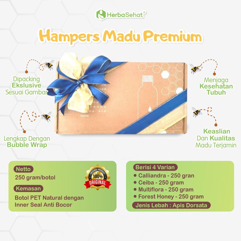 

Hampers Madu Trace-it (4 in - 1box) Herbasehat 1kg.