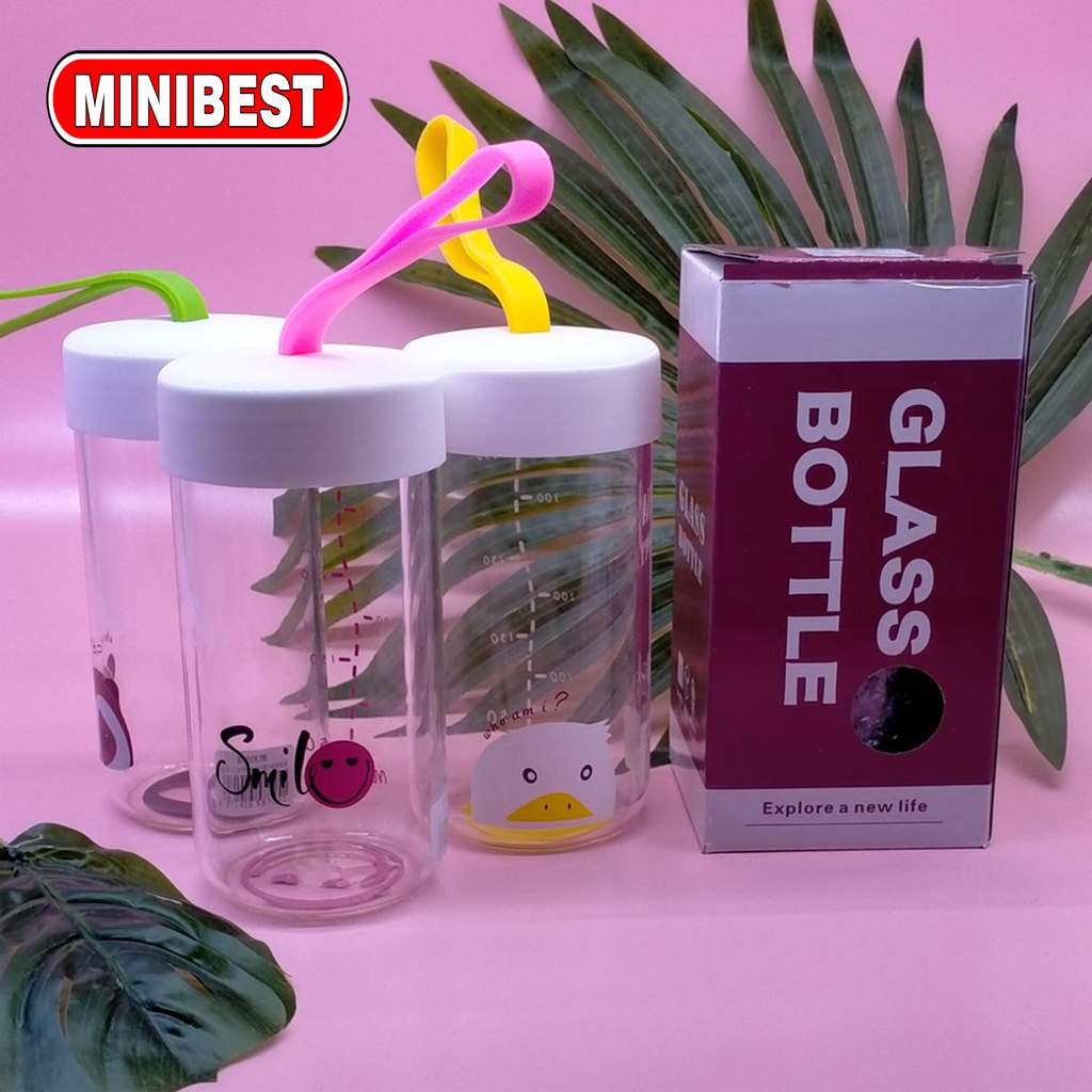 Botol Minum Kaca Premium Quality BPA-Free 400 ml