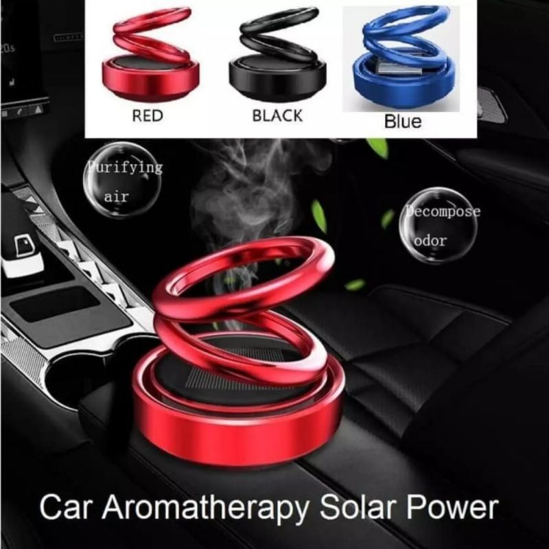 Pajangan Parfum Pengharum Mobil Berputar Tenaga Surya Matahari Car Aromatherapy Solar Cell Power