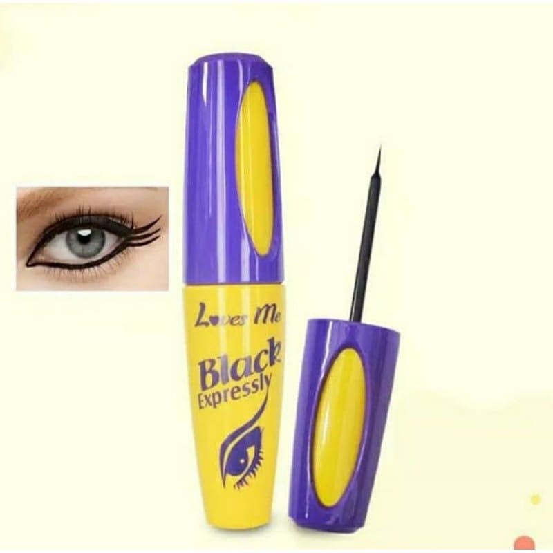 `ღ´ PHINKL `ღ´ loves me eyeliner liquid cair kuas kuning waterproof anti luntur transferproof