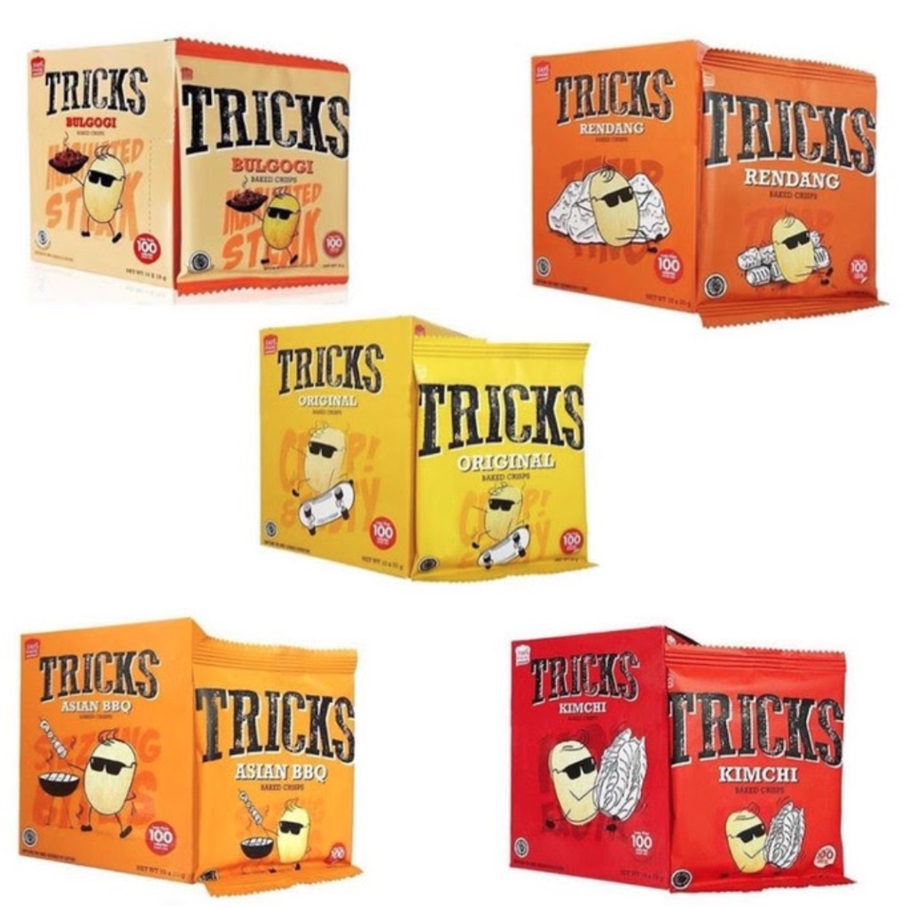 

Tricks Baked Potato Crisps All Variant Box 10x18 gram