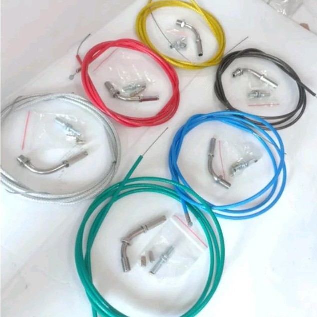 kabel gas serat 190cm plus L gas universal buat semua motor Tali Kabel Gas Serat Dkt Universal Ukuran 190cm Universal Matic Bebek Moge Sport Harga Promo beat mio soul vario scoopy ninja nmax KABEL GAS CARBON Thailand MOSCOW TALI GAS SPONTAN KOPLING PNP L
