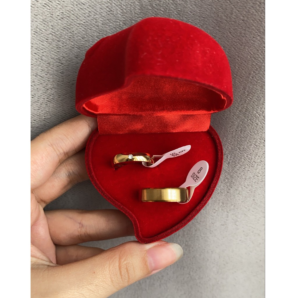 [ BARU ] Cincin Couple  Perhiasan Titanium Couple Ring Tunangan / Nikah / Pasangan / Kawin C096