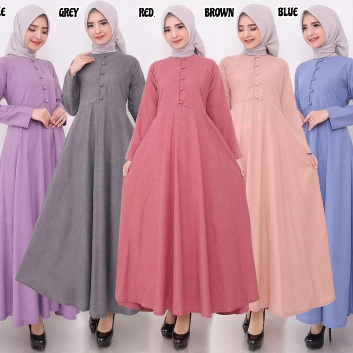 Baju Muslim Premium Muslimah  Pakaian  Modis  Modern Q3X6 