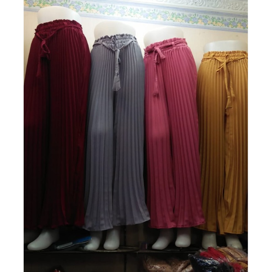 Rok Plisket Panjang Tali Pita Terlaris