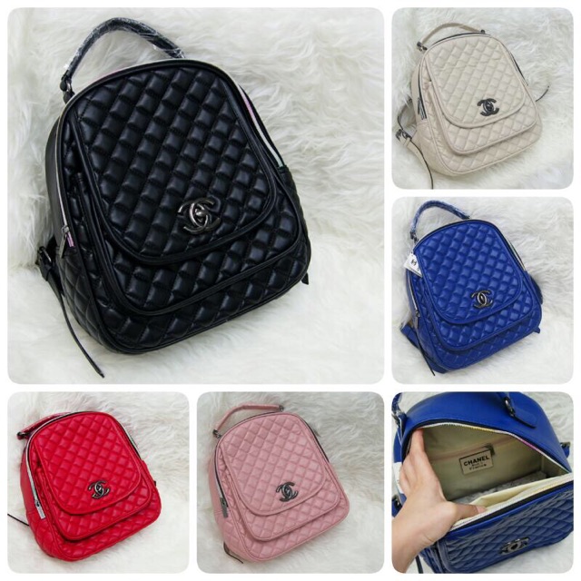 CHANEL RANSEL KULIT DOVE SIZE 30X12X32 SEMI PREMIUM HARGA RESELLER