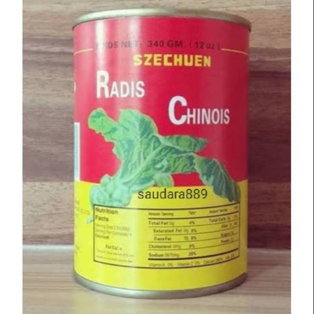 

Szechuen/ Lobak dalam Kaleng 340 gram