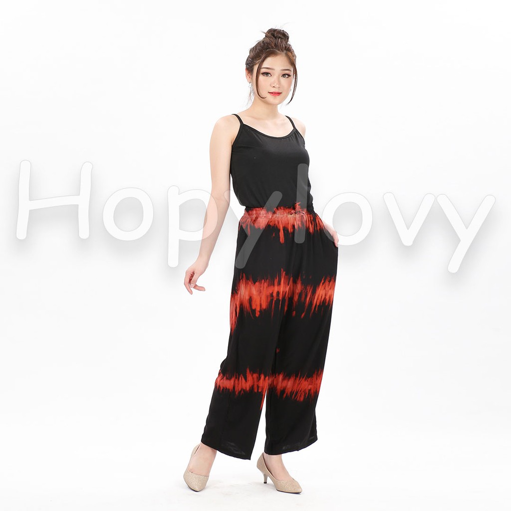 HOPYLOVY SALE - Celana Panjang bahan Katun Wanita Motif Tie Dye Eliana