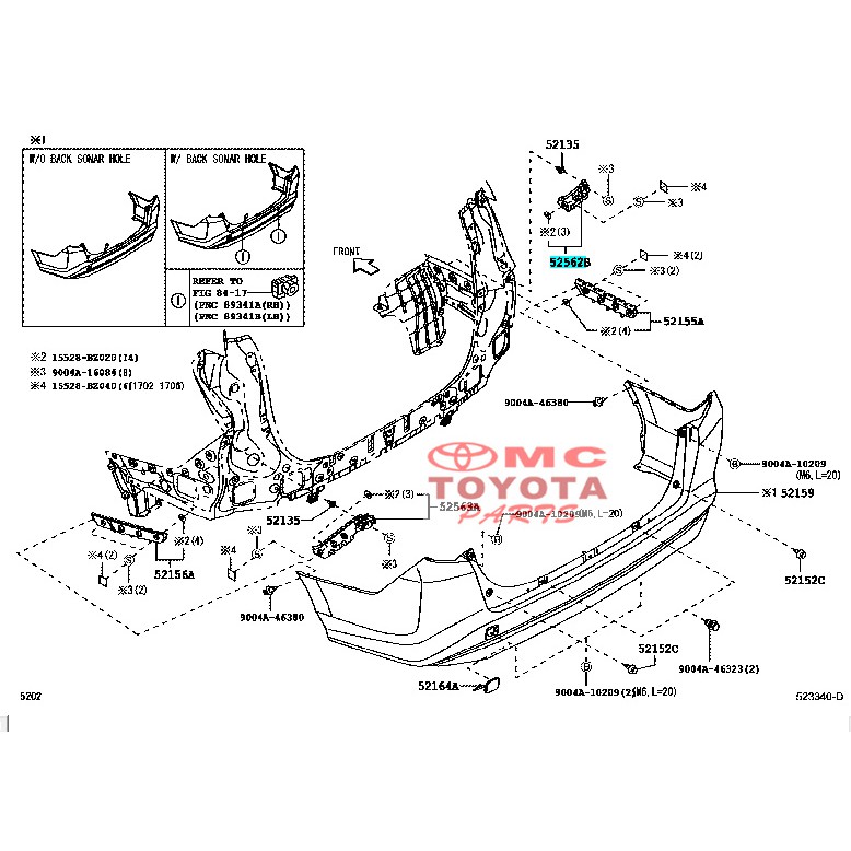 Support Bracket Breket Bumper Belakang Kanan Atas Calya Sigra